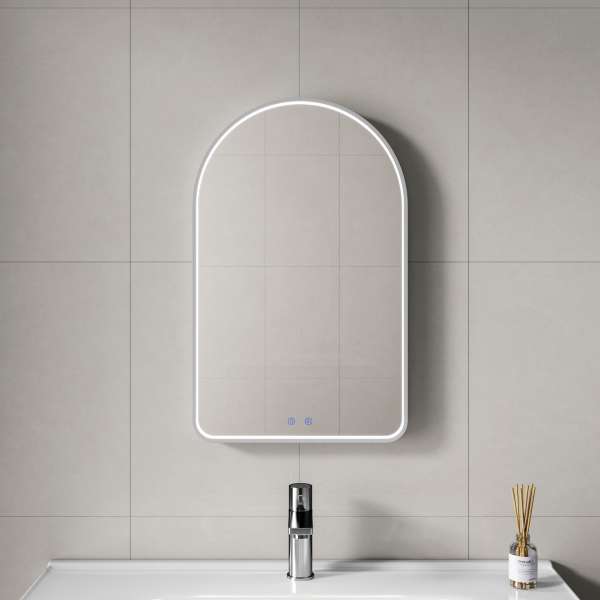 DP391 Framed Arch LED Bathroom Mirror