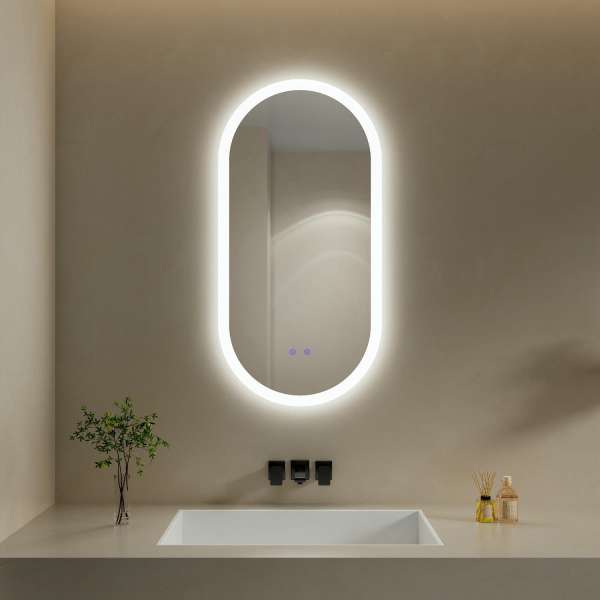 PC Led Oval Bathroom Mirror