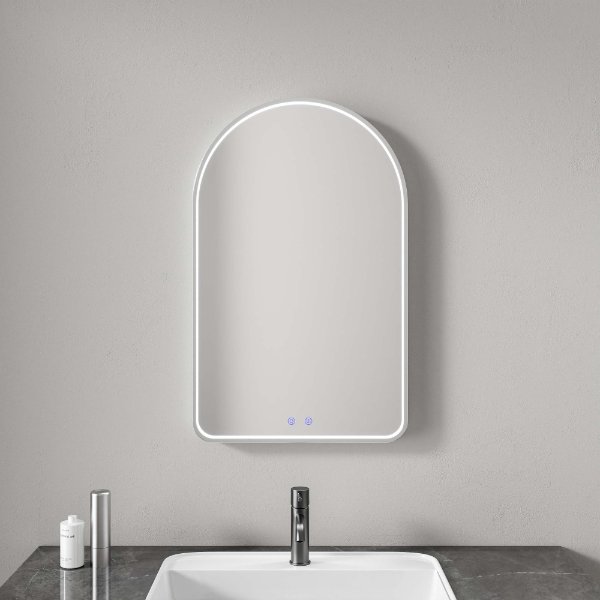 DP391 Framed Arch LED Bathroom Mirror